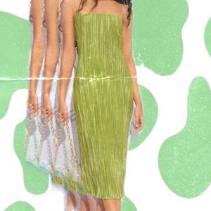 solid rib-knit cami dress